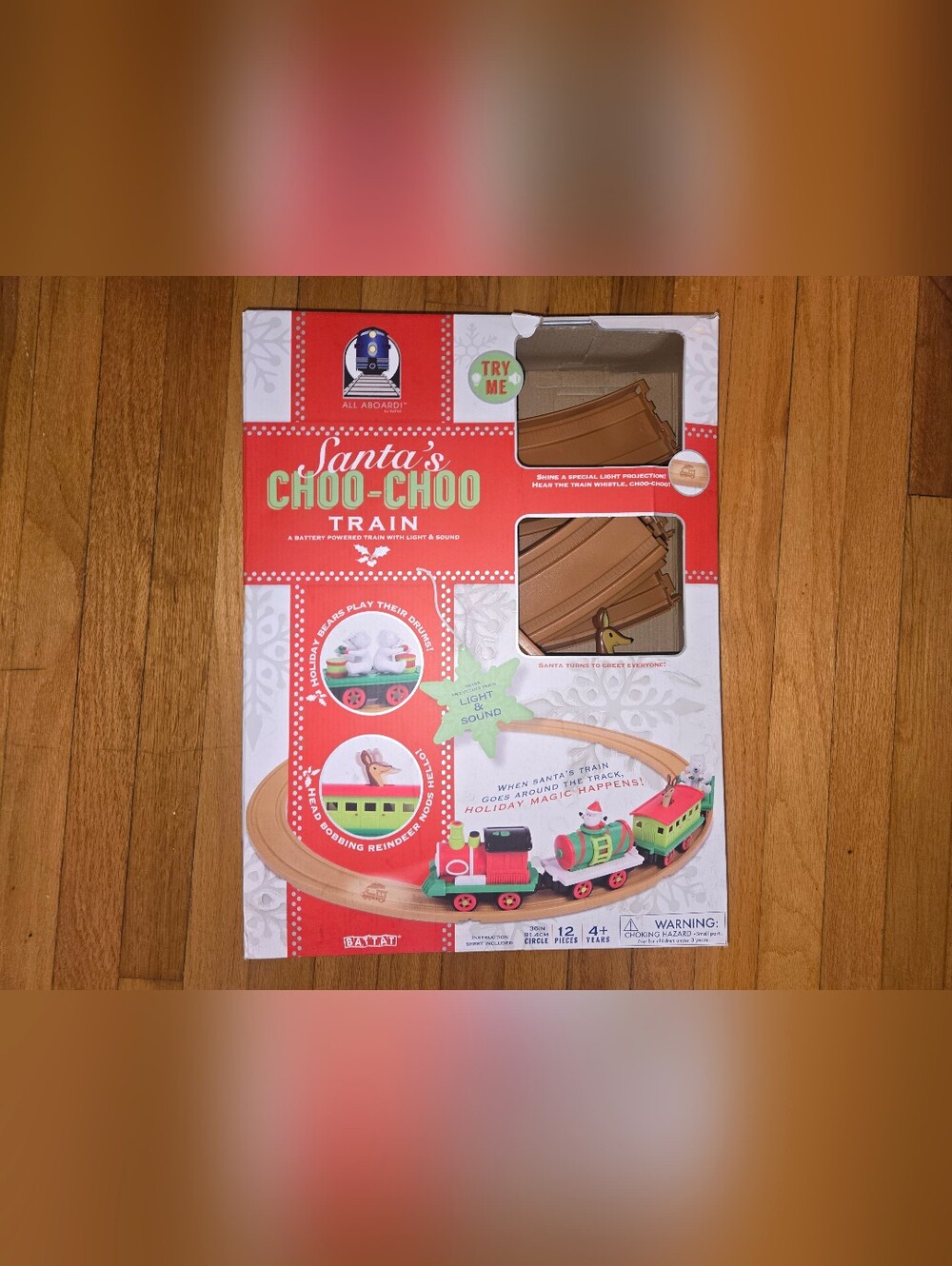 Holiday Choo-Choo Train Set - Red & Green